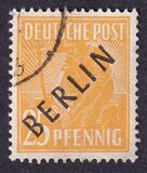 [BERLIN in Black Overprint on "Allied Occupation Zone" Stamps, type A9]