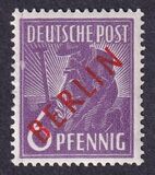 [BERLIN in Red Overprint on "Allied Occupation Zone" Stamps, type B1]