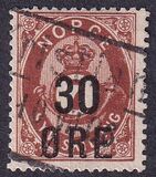 [Overprinted - 30 ØRE, type L]