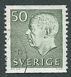 [King Gustaf VI Adolf of Sweden & Tree Crowns - New Colors and Values, type FA67]