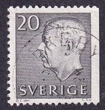 [King Gustaf VI Adolf of Sweden - White Numerals, with Imprint, ประเภท FA3]