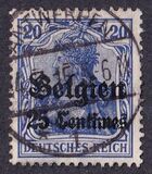 [German Empire Postage Stamps Surcharged "Fr. and C." or "Centimes" & Overprinted "Belgien", Tipi A3]