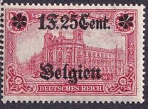 [German Empire Postage Stamps Surcharged "Fr. and C." or "Centimes" & Overprinted "Belgien", Tipi A7]