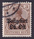 [German Empire Postage Stamps Overprinted "Postgebiet Ob. Ost", Tip A1]