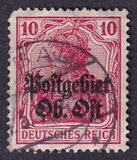 [German Empire Postage Stamps Overprinted "Postgebiet Ob. Ost", Tip A4]