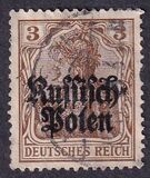 [German Empire Postage Stamps Overprinted "Russisch- Polen", type A]