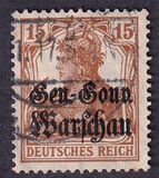 [German Empire Postage Stamps Overprinted "Gen.-Gouv. Warschau", type B5]