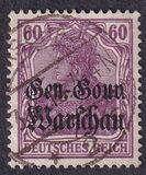 [German Empire Postage Stamps Overprinted "Gen.-Gouv. Warschau", type B10]