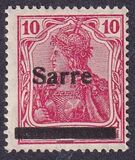 [German Empire Stamps Overprinted "SARRE", Scrivi A5]