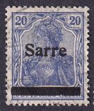 [German Empire Stamps Overprinted "SARRE", Scrivi A7]