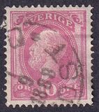 [King Oscar II Stamp of 1885 with Blue Coach Horn on Back, Tip H1]