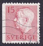 [King Gustaf VI Adolf of Sweden - New Engravement with Imprint, type EE1]