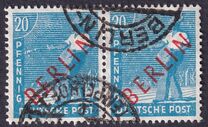 [BERLIN in Red Overprint on "Allied Occupation Zone" Stamps, type B5]