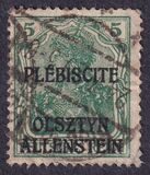 [German Empire Postage Stamps Overprinted "PLÉBISCITE - OLSZTYN / ALLENSTEIN", type A]