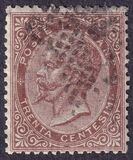 [Serie De La Rue. Cifra o effigie di Vittorio Emanuele II - Filigrana: Corona , Scrivi H]