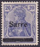 [German Empire Stamps Overprinted "SARRE", type A7]