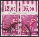 [BERLIN in Red Overprint on "Allied Occupation Zone" Stamps, 類型 B8]