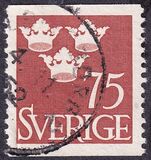 [King Gustaf VI Adolf of Sweden & Tree Crowns - Without Imprint, Typ BM18]