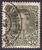[The 60th Anniversary of the Reign of Emperor Franz Josef II. Normal Paper without Varnish Bars, type AC2]