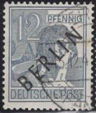 [BERLIN in Black Overprint on "Allied Occupation Zone" Stamps, type A4]