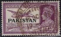 [India Postage Stamps Overprinted "PAKISTAN" in Large, 유형 B]