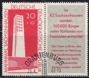 [En memoria de las víctimas del campo de concentración de Sachsenhausen. , tipo PK]
