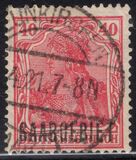 [German Empire Postage Stamps Overprinted "SAARGEBIET", ประเภท F5]