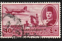 [Airmail - Nile Dam and King Farouk, type DH20]