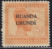 [Belgian Congo Postage Stamps Overprinted "RUANDA - URUNDI", type A]