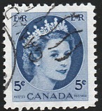 [Queen Elizabeth II - Normal Paper, See 1962 for Fluorescent Stripes, type GT4]