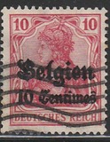 [German Empire Postage Stamps Surcharged "Fr. and C." or "Centimes" & Overprinted "Belgien", type A2]