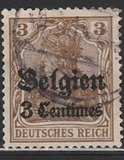 [German Empire Postage Stamps Surcharged "Fr. and C." or "Centimes" & Overprinted "Belgien", type A]
