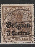 [German Empire Postage Stamps Surcharged "Fr. and C." or "Centimes" & Overprinted "Belgien", type A]