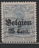[German Empire Postage Stamps Surcharged "F and Cent" & Overprinted "Belgien", Вид B8]
