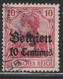 [German Empire Postage Stamps Surcharged "Fr. and C." or "Centimes" & Overprinted "Belgien", type A2]