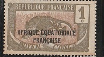 [Issues of 1907-1922 Overprinted "AFRIQUE EQUATORIALE FRANCAISE", type F]