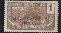 [Issues of 1907-1922 Overprinted "AFRIQUE EQUATORIALE FRANCAISE", type F]