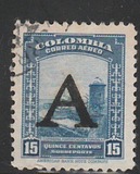 [Airmail - Previous Issues Overprinted A = "Avianca", type QI]