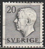 [King Gustaf VI Adolf of Sweden  - New Engravement with Imprint, type EE11]