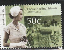 [The 50th Anniversary of the Royal Tour to Australia - Visit of Queen Elizabeth II to Cocos Island, type OZ]