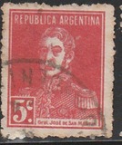 [Definitive Issues - General San Martin, with Period after Value, ประเภท CU5]