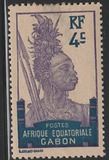 [Issues of 1911-22 in New Colors - Inscription "AFRIQUE EQUATORIALE FRANCAISE" - Warrior, Tip P2]