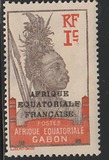 [Issues of 1911-22 in New Colors - Inscription "AFRIQUE EQUATORIALE FRANCAISE" - Warrior, Tip P]