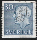 [King Gustaf VI Adolf of Sweden - New Engravement with Imprint, type EE4]