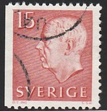 [King Gustaf VI Adolf of Sweden - White Numerals, with Imprint, type FA]