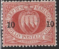 [No.2-4 Surcharged, type E]