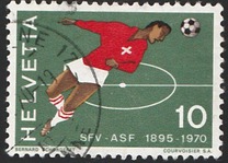 [The 75th Anniversary of the Swiss Football Association - Population Census - Swiss Alps - European Nature Conservation Year, ประเภท AJM]