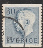 [King Gustaf VI Adolf of Sweden - New Engravement with Imprint, type EE4]
