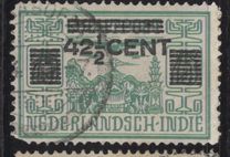 [Airmail Stamps of 1928 & 1931 with 3 Bars over "LUCHTPOST" and Surcharged New Value, tyyppi M9]