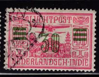 [Airmail - Airplanes over Landscape Stamp of 1928 Surcharged, type M5]